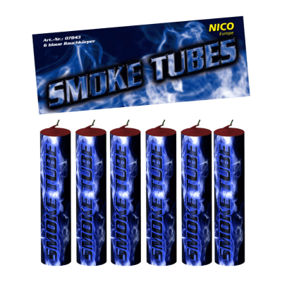 Smoke Tube, blau, 6er-Btl.
