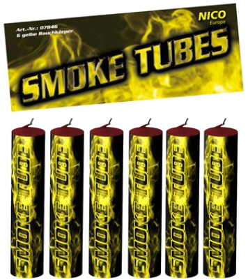 Smoke Tube, gelb, 6er-Btl.