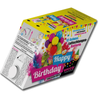 Happy Birthday 12-Schuss-Luftschlangen-Batterie